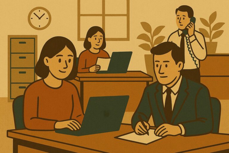 employees in office